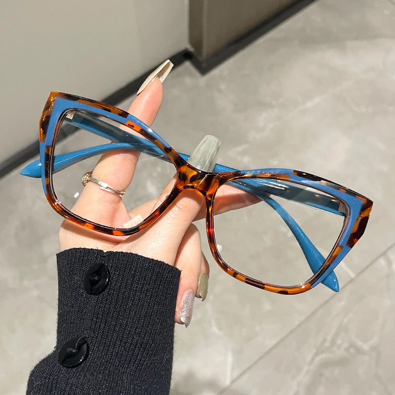 Women Spectacles Frames Anti Blue Light Computer Glasses Cat Eye Fashion Eye Protection Glass Clear Lens Brand Designer Ins - CRAVO ROSE