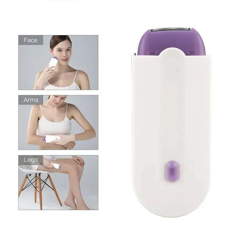 Depilador elétrico Barbeador elétrico Mini recarregável Remove pelos sem dor Depilador facial para rosto e corpo