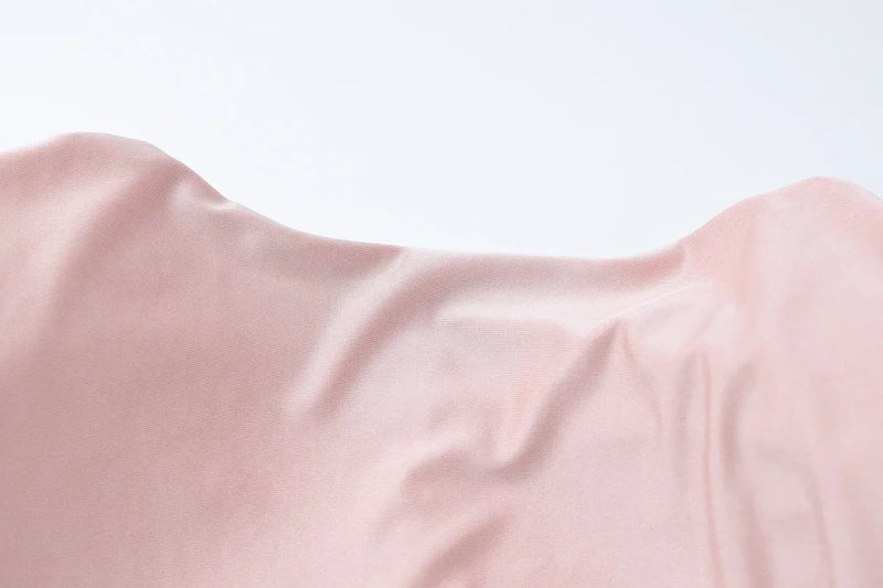 Elegant High Waist Folds Long Maxi Pink Dresses for Women 2025 Chic O-neck Long Sleeve Tunics Slim Solid Party Evening Dress