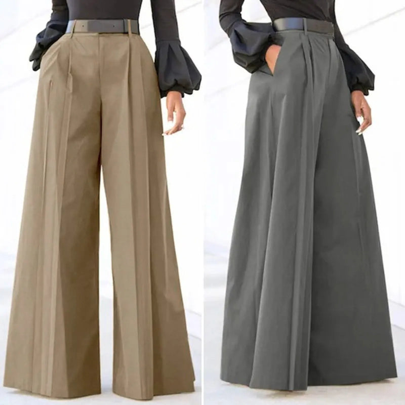 Fashion Elegant Party Pants For Women Palazzo Pants Summer Printed Cropped Cotton Linen Comfy Baggy Trousers With Pockets - CRAVO ROSE