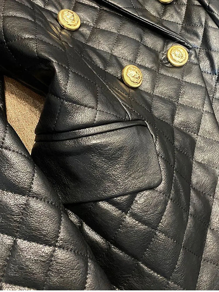 High-end Black Elegant Suit Jacket Ladies Casual Double Breasted Fashion Women's Blazer 2023 Office Work Casual Female Outerwear
