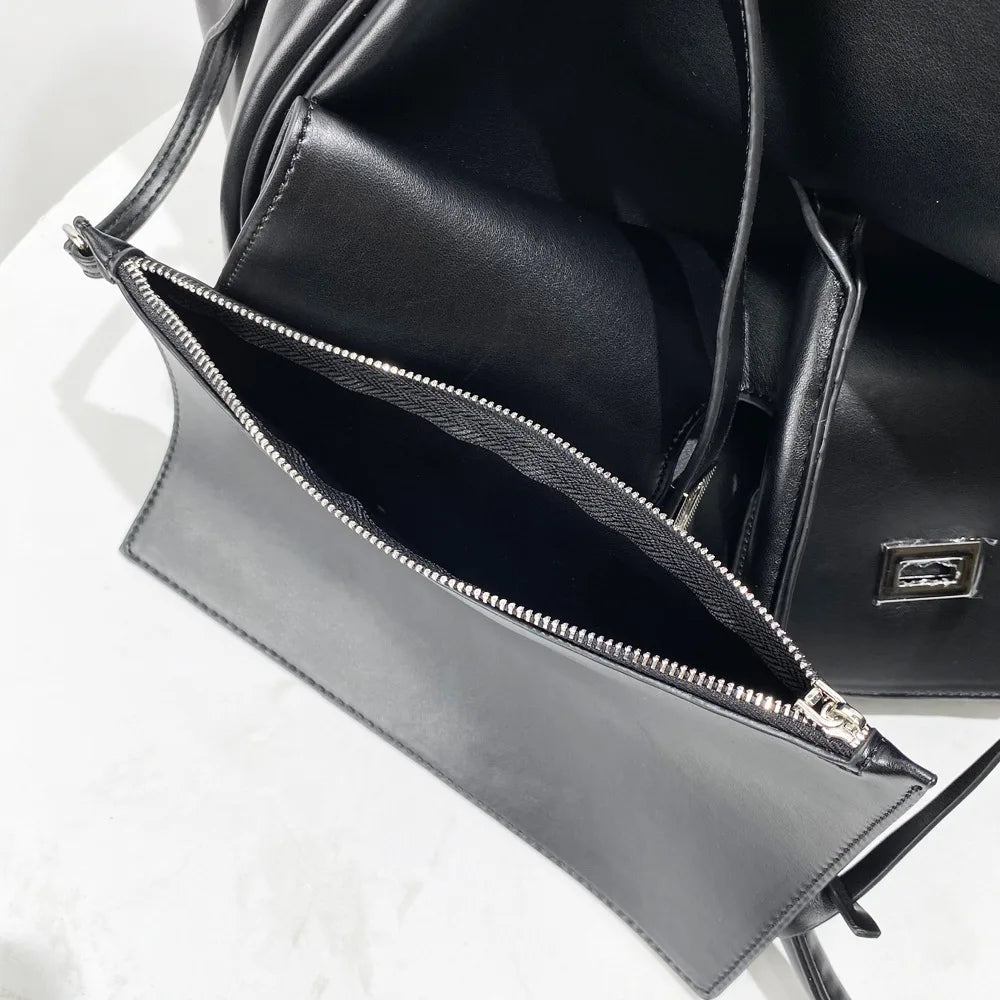 Luxury Designer Large Capacity Lock Tote Clutch Travel Bag Genuine Leather Wing Bag Brand Women's Commuter Shoulder Bag