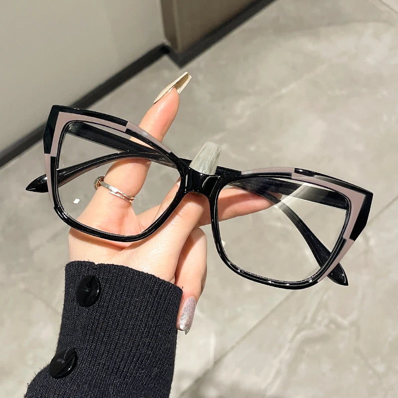 Women Spectacles Frames Anti Blue Light Computer Glasses Cat Eye Fashion Eye Protection Glass Clear Lens Brand Designer Ins - CRAVO ROSE