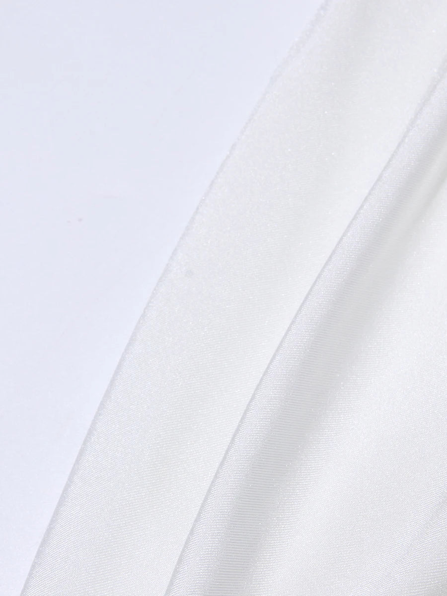 Solid Spliced Appliques Dresses For Women Turtleneck Long Sleeve High Waist Hollow Out Temperament Dress Female New