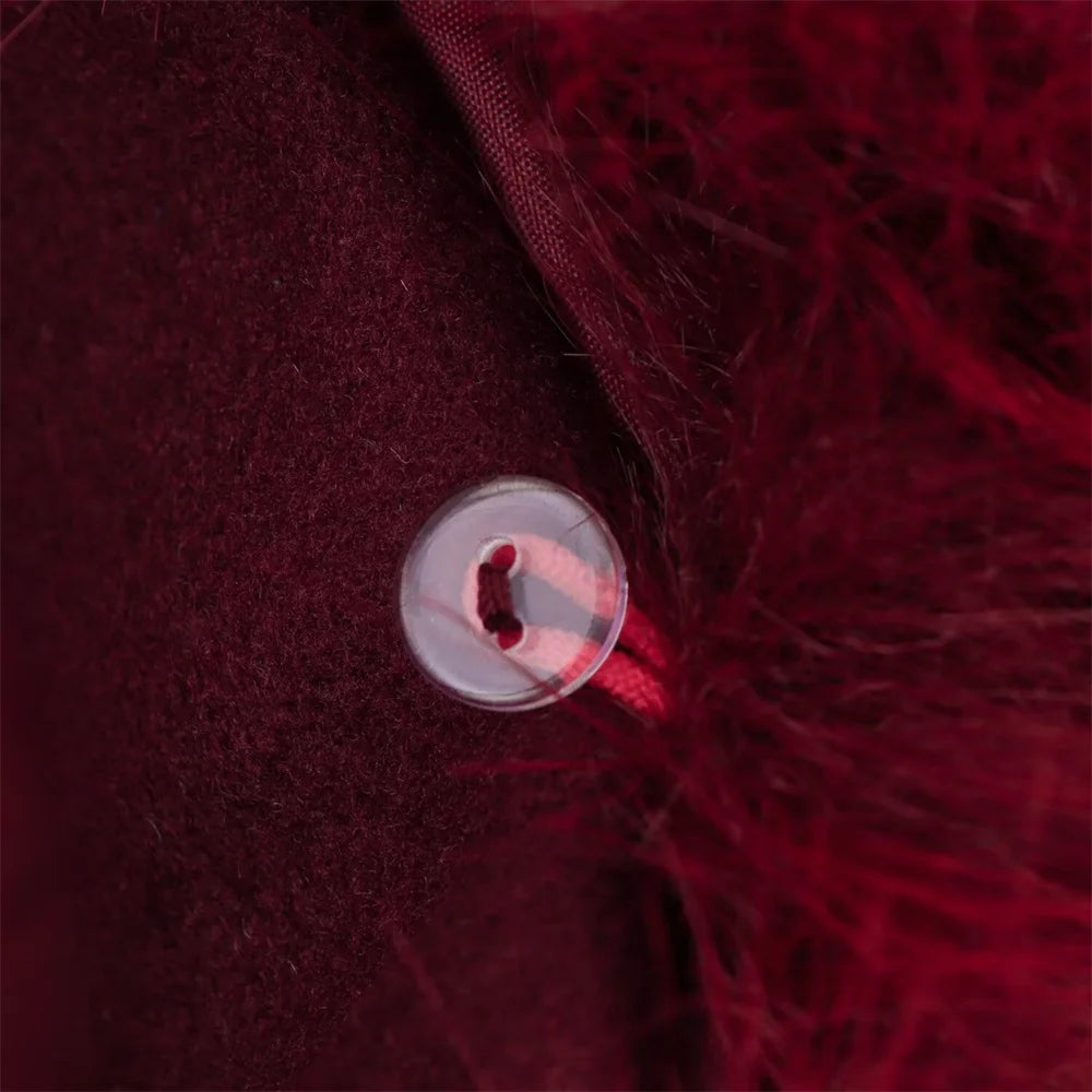 women's lapel single breasted fur collar coat jacket belt decoration autumn and winter new women's clothing