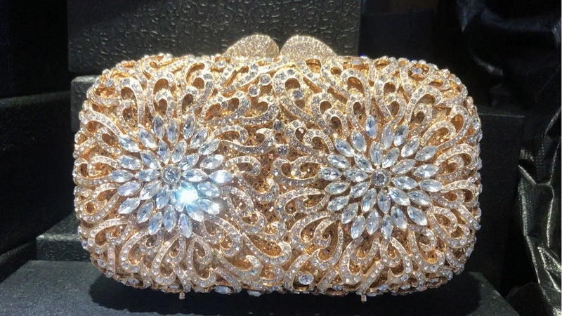 2025 Women Crystal Green/Gold/Silver Evening Bags Party Cocktail Formal Dinner Ladies Diamond Clutch Purse Wedding Handbags