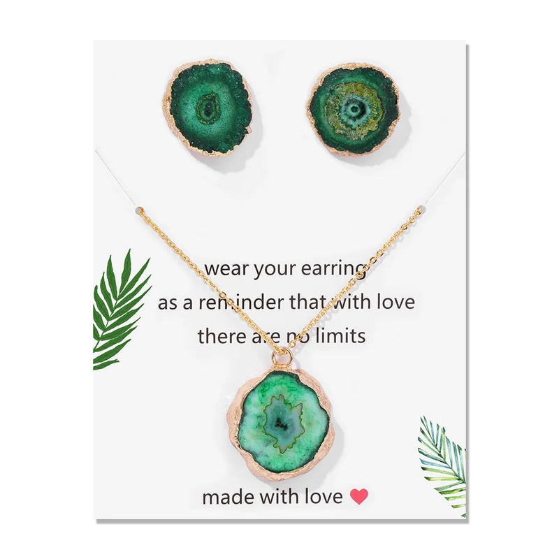 Healing Natural Stone Necklaces With Interchangeable Mineral Quartzs Pendant Necklaces For Women Balance Protection Card Jewelry