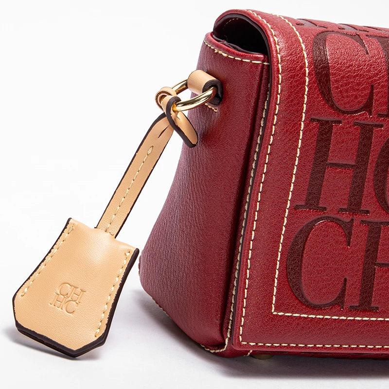 Fashionable Classic Light Luxury Design Exquisite Craftsmanship Women's New Shoulder Bag Letter PU Material Crossbody Bag - CRAVO ROSE