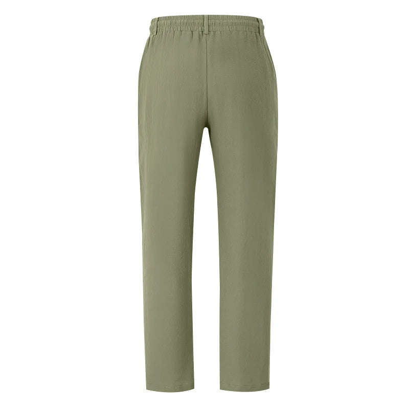 Men's Loose Casual Loose Straight Linen Naples Gurg Breathable Pants Men Clothing Trousers Traf Homme Pantalones Sweatpants