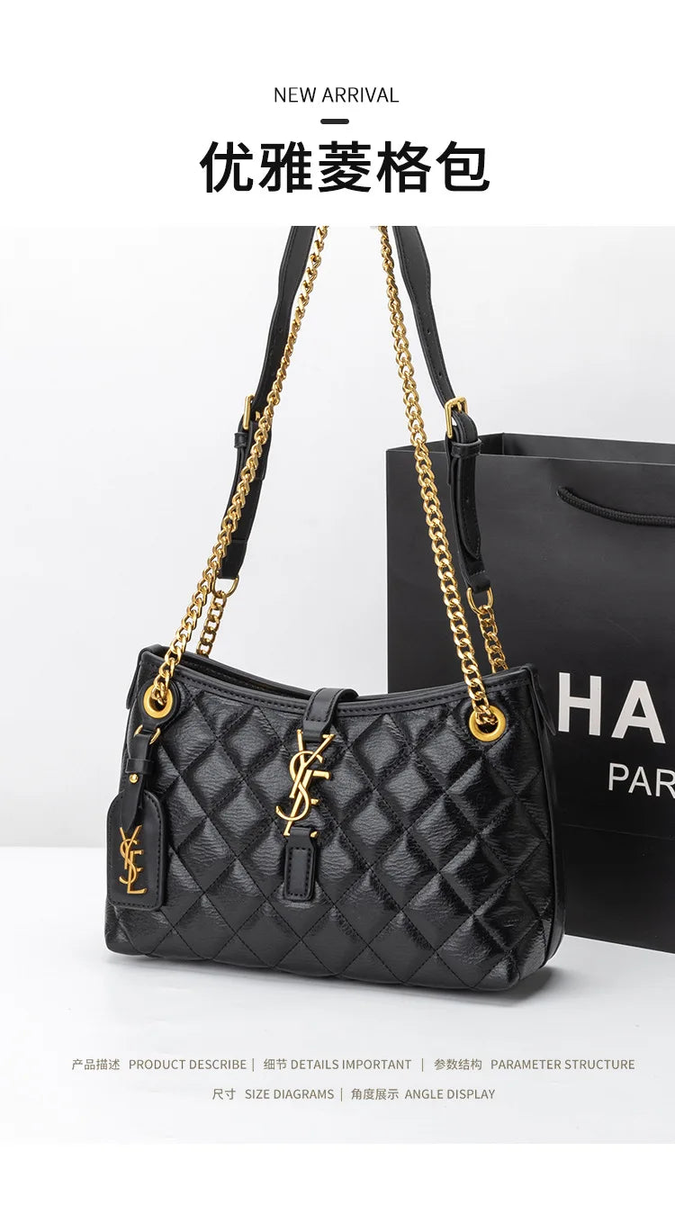 Women's bag niche new shoulder bag high-end messenger bag temperament versatile underarm bag fashion commuter handbag