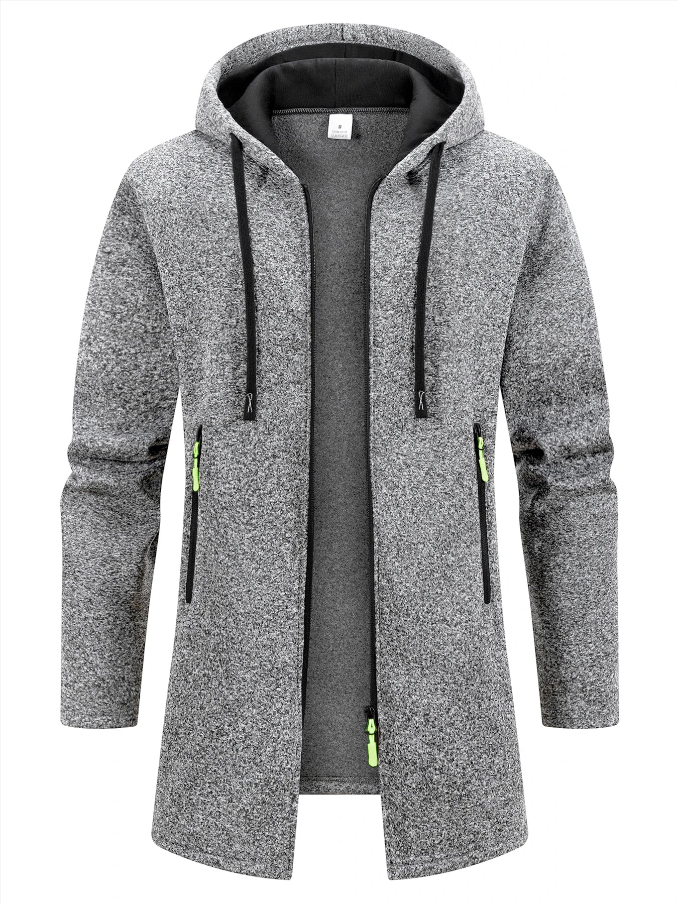 New Streetwear Men's Long Sleeve Sweatshirts for Men Zipper Hooded Oversize Winter Warm Jacket Coat Outdoor Tracksuit Men