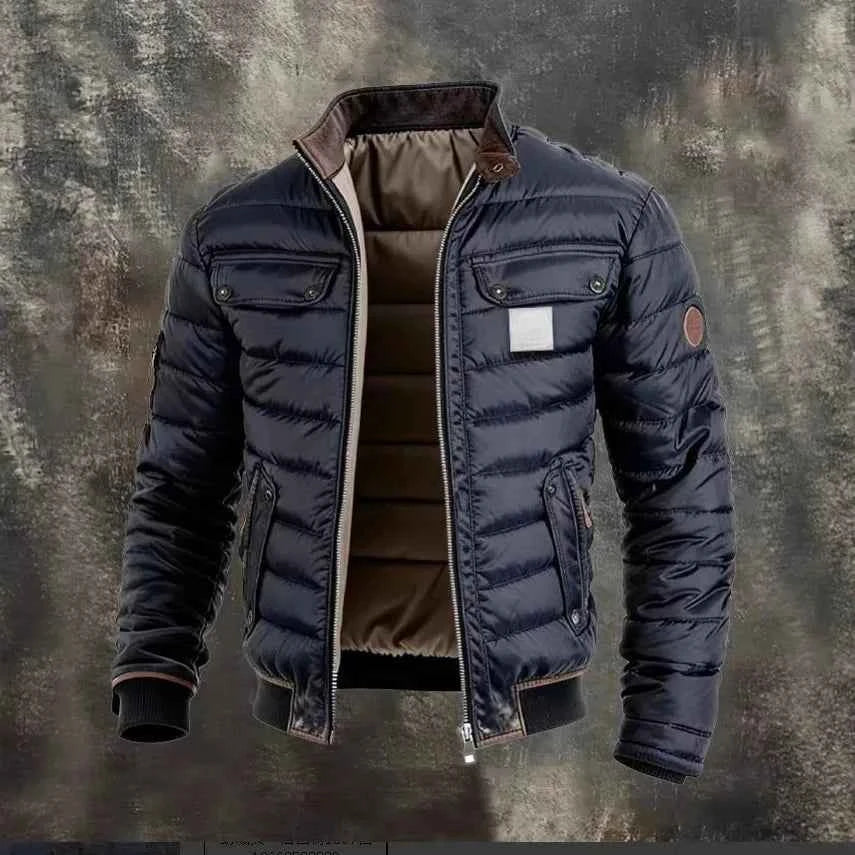 New Men's Stand-up Collar Cotton Jacket Casual Warm Thickened Cotton Coat Winter 2026 Fashion New Spring And Summer