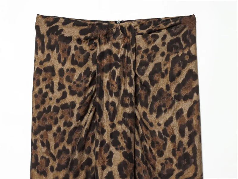 Women's Skirt 2026 New Fashion Summer Animal Print Wrap Skirt for Women Casual Chic Personality Ladies Skirt
