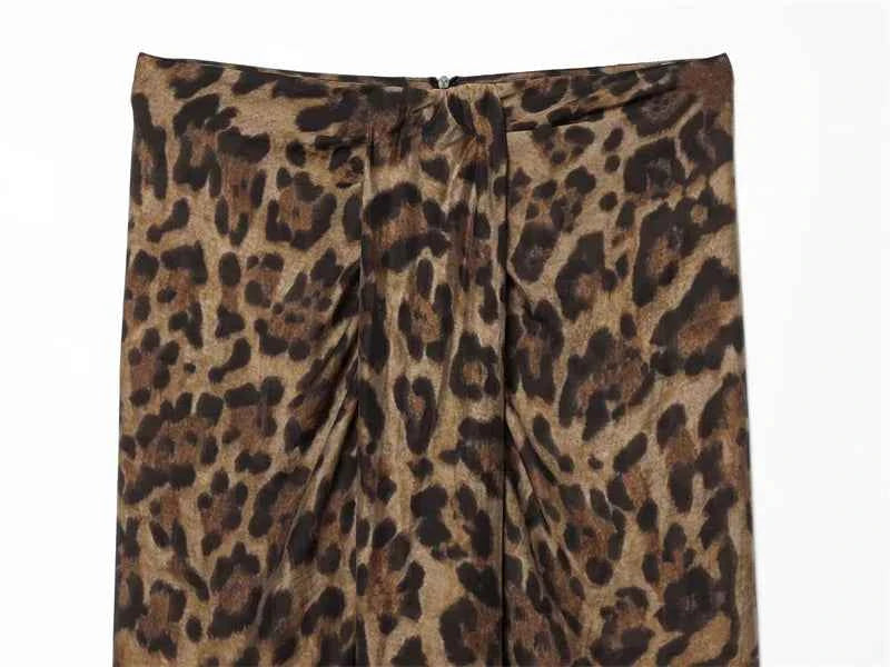 Women's Skirt 2026 New Fashion Summer Animal Print Wrap Skirt for Women Casual Chic Personality Ladies Skirt
