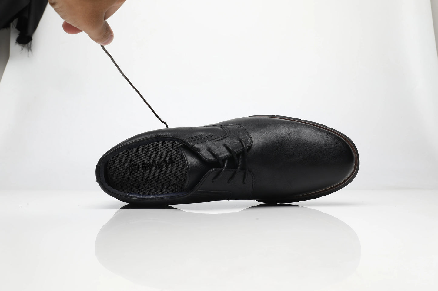 BHKH Male Sneakers Autumn/Winter traf Leather Men Casual Shoes Business Work Office Lace-up Dress shoes For Men Size47