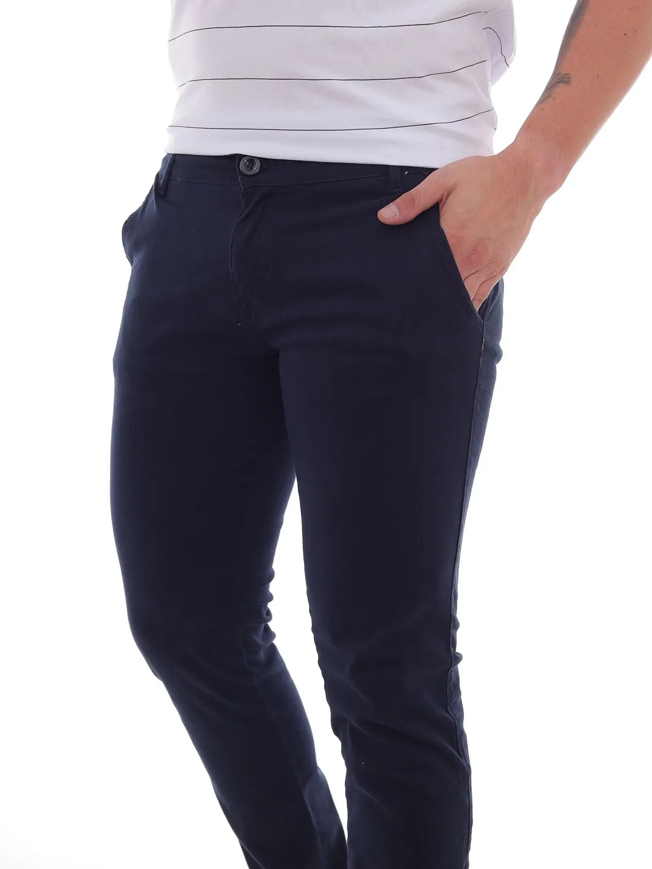 Calças esportivas Taree na cor azul marinho Calças sociais elegantes