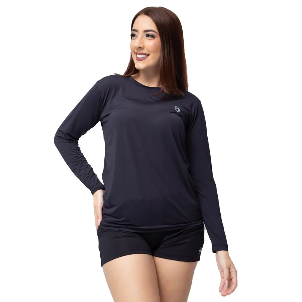 Blusa térmica feminina Segunda pele Proteção UV 02