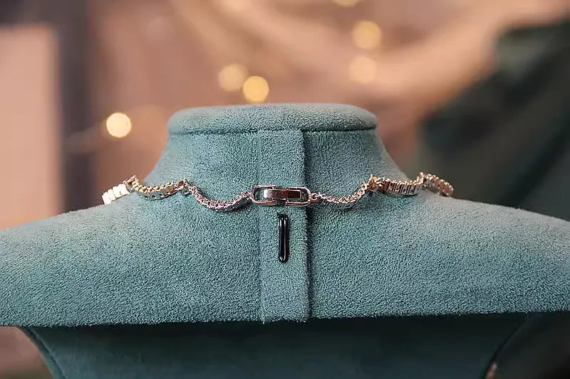 Colar de noiva jóias de alta qualidade luz luxo zircão vestido acessórios jóias brincos conjunto ornamentos presente natal - CRAVO ROSE