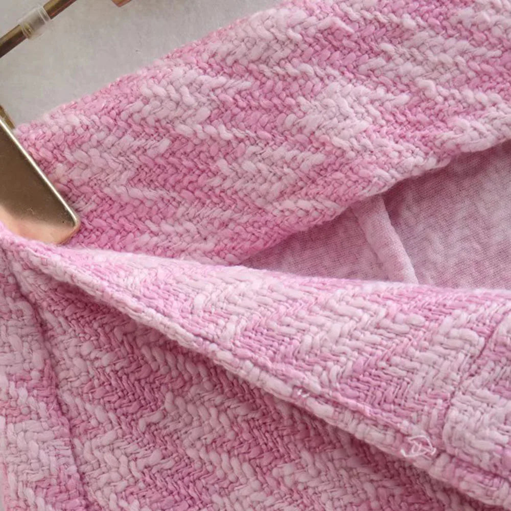 Conjunto de 2 peças de tweed Klacwaya, blazer chique, terno feminino, shorts, terno com shorts para mulheres, ternos femininos