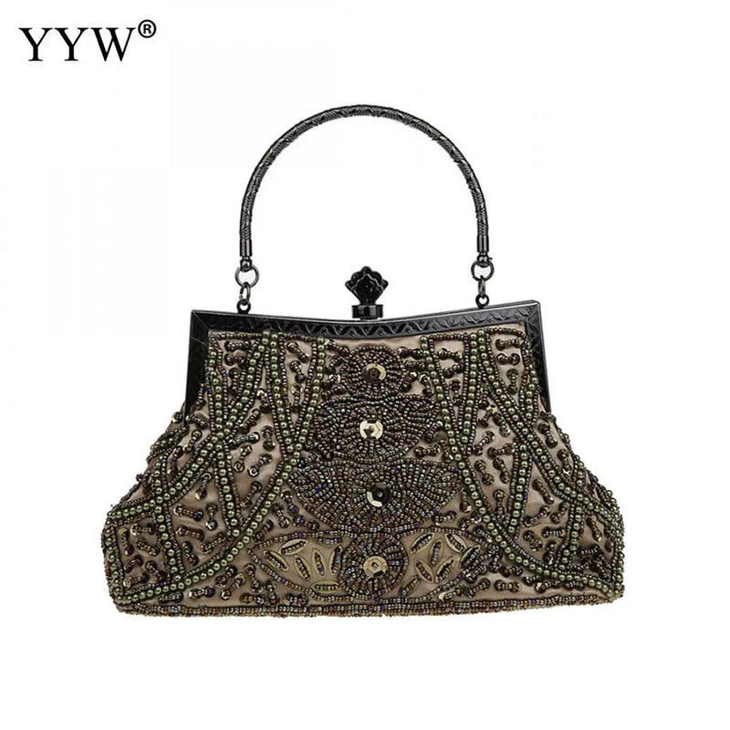 Vintage Handbag Female Luxury Evening Bags Dark Blue Party Purses And Handbags Designer Womens Clutch Crossbody Bags Sac A Main