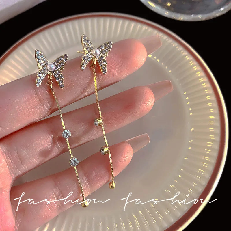 Vintage Red Heart Crystal Earrings For Women Cross Pendant Rhinestone Dangle Earring Jewelry Party Anniversary Gift Pendientes