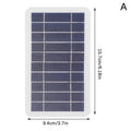 Painel solar de 2 W e 5 W com USB à prova d'água para caminhadas ao ar livre e acampamento, bateria portátil, carregador de celular, painel de carregamento de 5 V