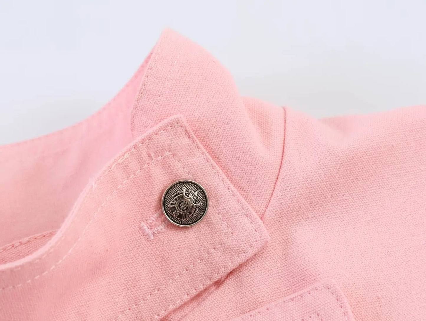 TFMLN Women Pink Stand-up Collar Jacket 2026 Trendy High Street Elegant Single-breasted Loose Coat Female Chic Outerwear ﻿