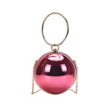Luxury Women Round Ball Evening Bag 2024 Fashion Smooth Bright Surface Clutch Bag Ladies Crossbody Bag Party Chain Handbag Purse