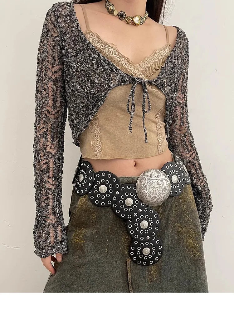 Adorno de cinto de vento com saias com acessórios exagerados  cinto largo feminino e moda retrô
