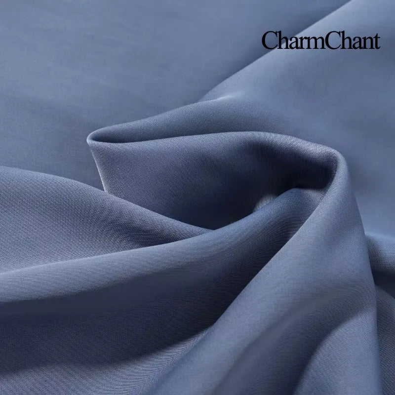 CharmChant Women's One Shoulder Satin Top with Buckle Cropped Y2k Harajuku Fashion Elegant chic Sleeveless Shirt Blouse Female