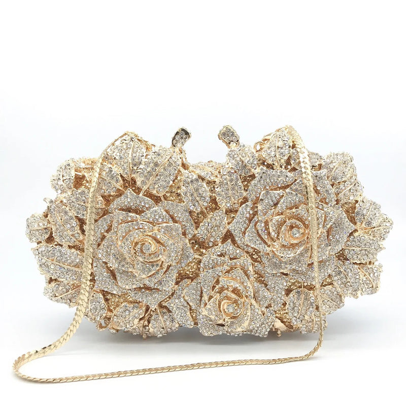 Crystal Wedding Bridal Evening Clutch Purse silvery/Gold Rhinestone Women's Dinner Party Purse Diamond Cocktail Handbags 2025