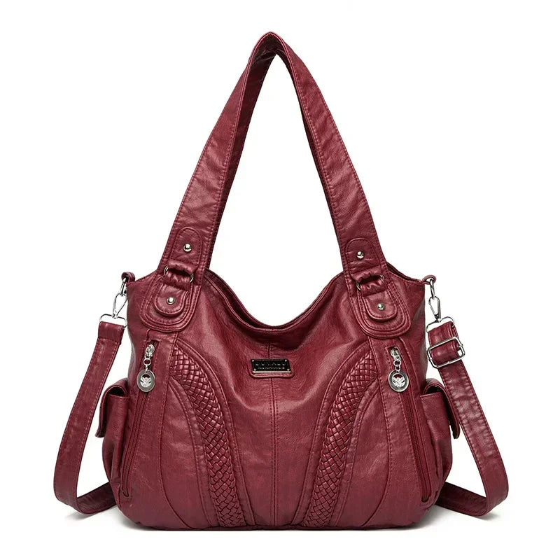 High Quality Soft Leather Large Capacity Women Tote Bags Luxury Shoulder Crossbody Bag for Women 2024 Female Handbags Purse Sac