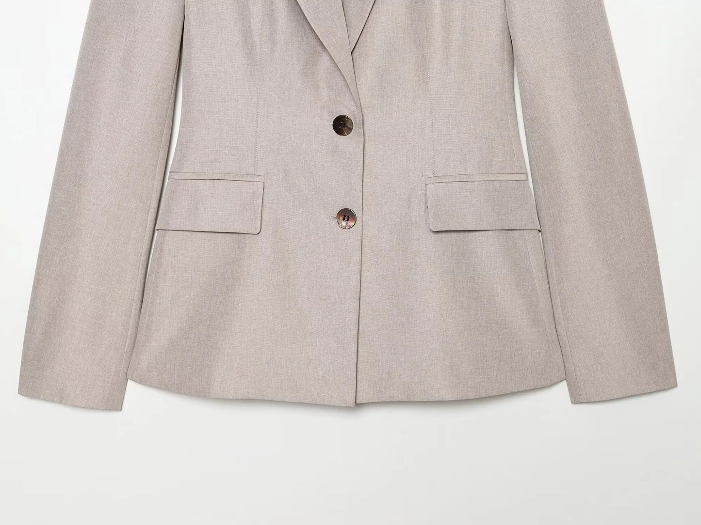 KONDALA Woman Commute Chic Pants Suit 2026 Trendy Spring Fall Elegant Simple Office Lady Set Button Slim-Waist Blazer,Long Pants