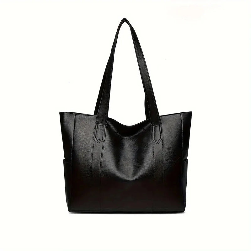 Bolsa vintage grande, bolsa de ombro vegana retrô, bolsa casual feminina para deslocamento diário
