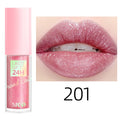 18 cores glitter 1 peça gloss labial de longa duração batom líquido à prova d'água maquiagem óleo labial tonalidade labial bálsamo labial hidratante