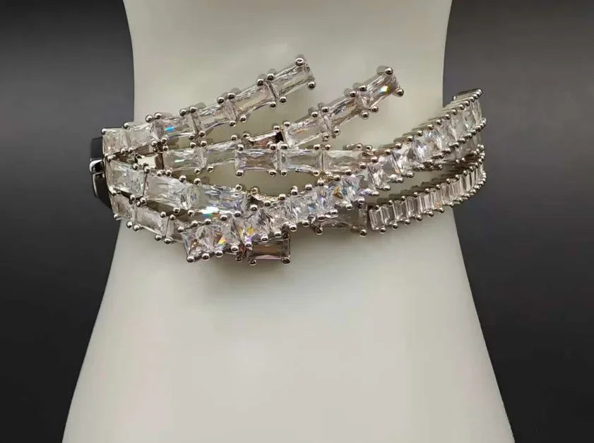 2026 New Women's White Crystal High Jewelry Set Necklace, Earrings, Bracelets, Rings Best Wedding Party Accessories