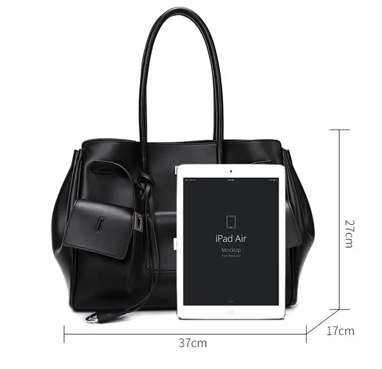 Luxury Designer Large Capacity Lock Tote Clutch Travel Bag Genuine Leather Wing Bag Brand Women's Commuter Shoulder Bag