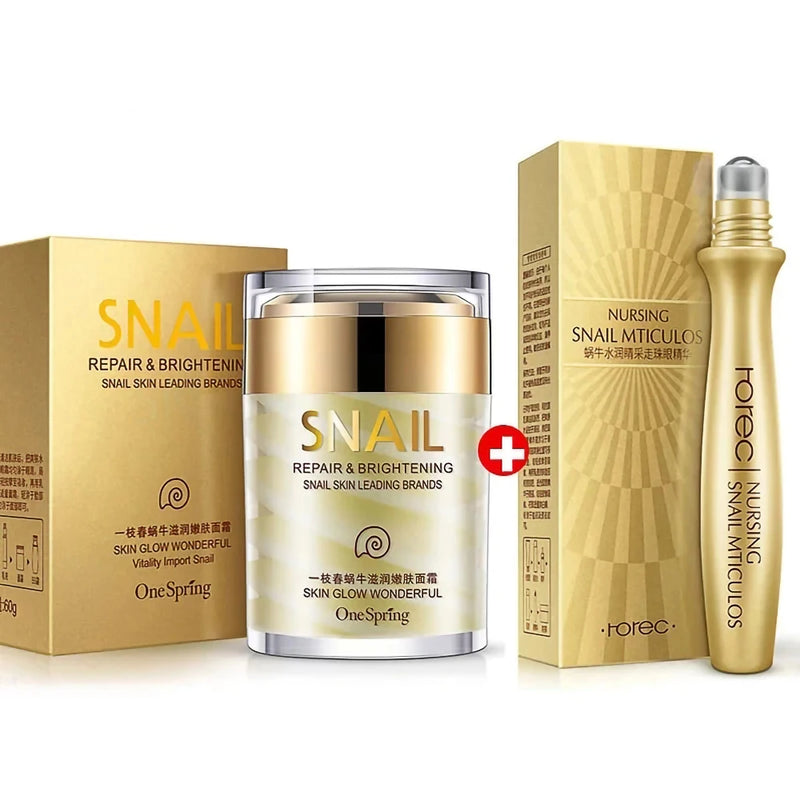 Creme de colágeno para cuidados com a pele, creme de caracol, antienvelhecimento, clareador de pele, creme facial, remove olheiras, remove bolsas, soro para os olhos