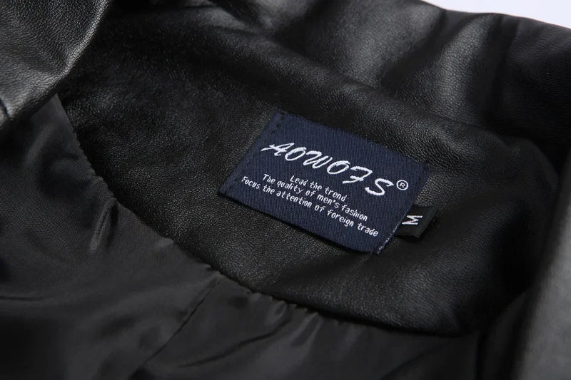 Jaquetas de couro masculinas para motocicleta, zíper oblíquo, slim, nova moda, couro sintético, camurça, casacos casuais, jaquetas de couro 4XL