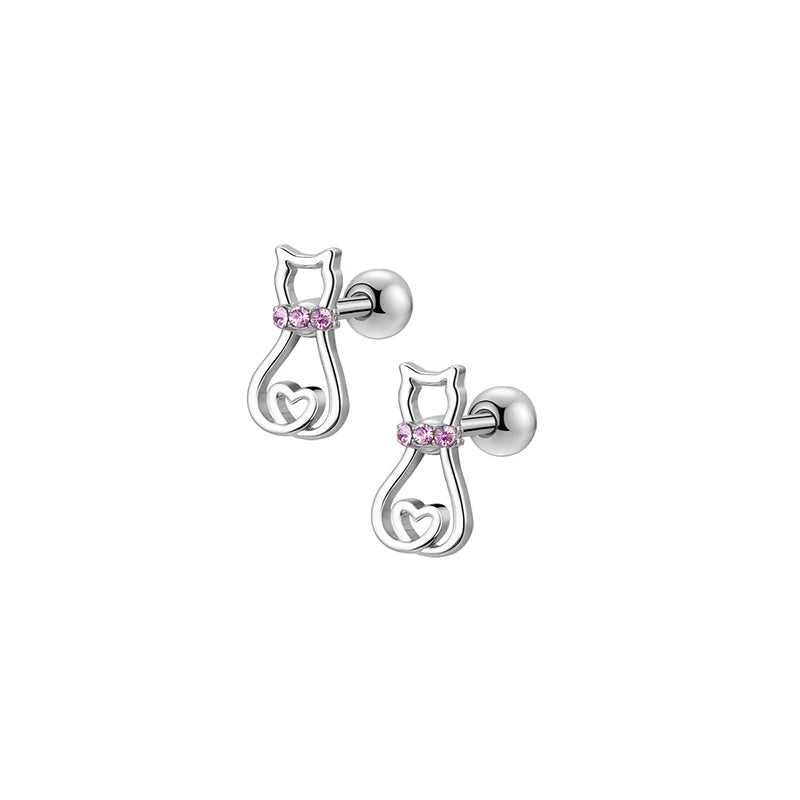 1/ 6 pares de brincos hipoalergênicos com rosca para mulheres e meninas, conjunto de brincos de aço inoxidável 316L com fecho de zircônia cúbica, 20g