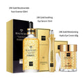 Conjunto de cuidados com a pele 24K Gold Niacinamida Soro Facial Antienvelhecimento Produtos para a Pele Remover Olheiras Creme de Colágeno para os Olhos Kit de Cuidados com a Pele
