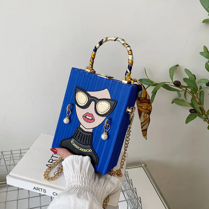 Bolsas de noite para mulheres Bolsa de ombro de couro da moda Mulher dura de alta qualidade Hip Hop Party Bolsa de grife de luxo