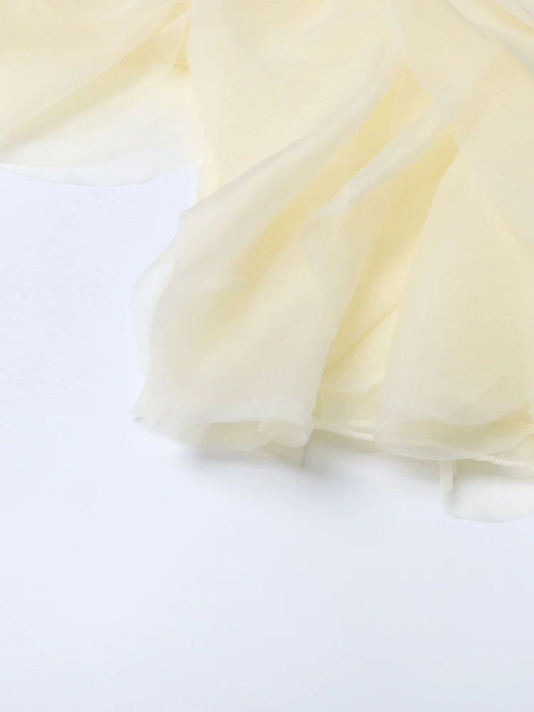 Blusas elegantes de chiffon com babados e patchwork, gola redonda, lanterna, manga comprida, camisa solta