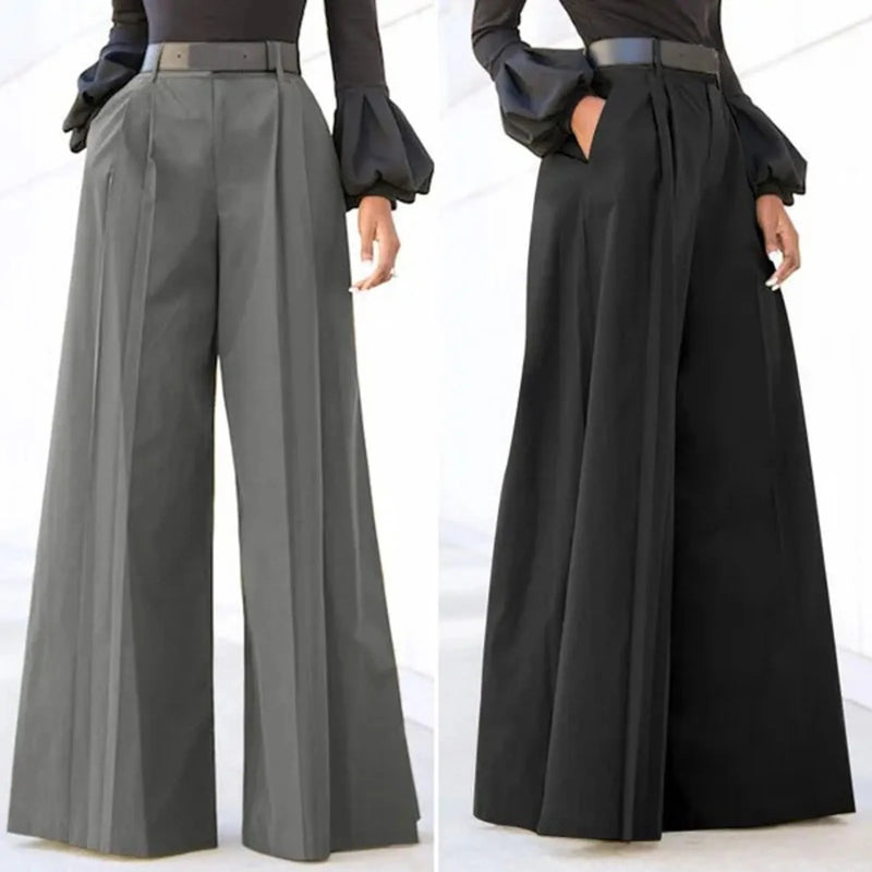 Fashion Elegant Party Pants For Women Palazzo Pants Summer Printed Cropped Cotton Linen Comfy Baggy Trousers With Pockets - CRAVO ROSE