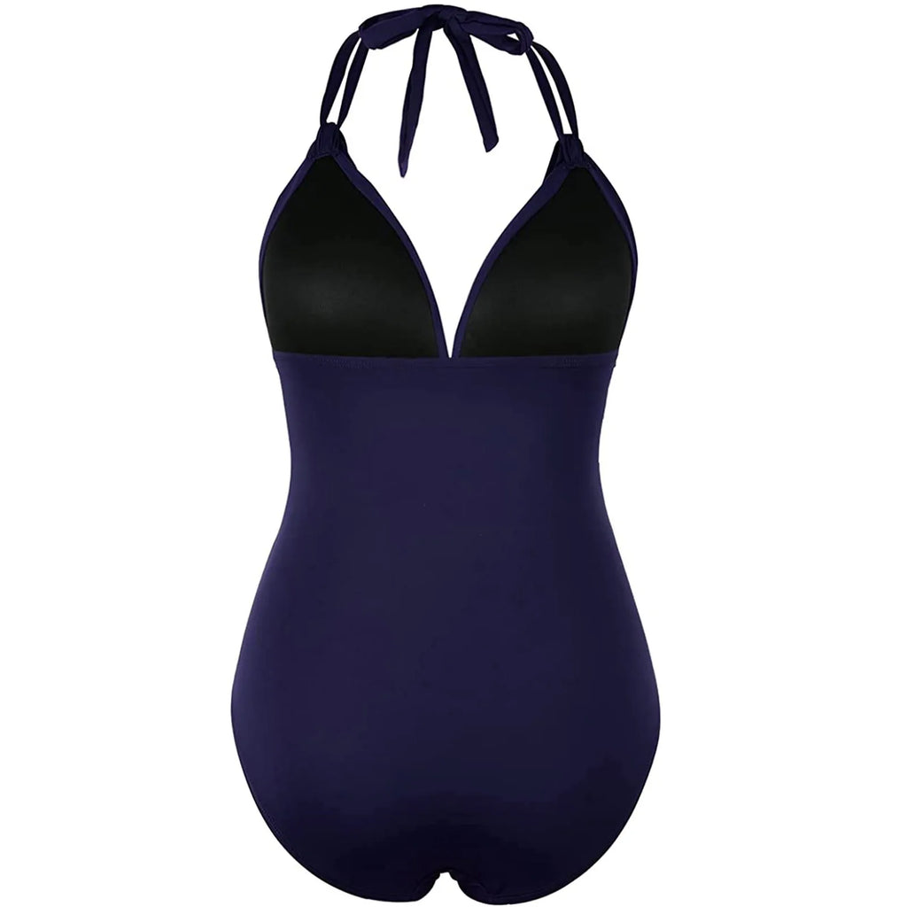 Women's One-piece With Chest Pad Without Steel Bra Swimsuit Solid Color   Swimsuit купальник женский nuevo en conjuntos a juego