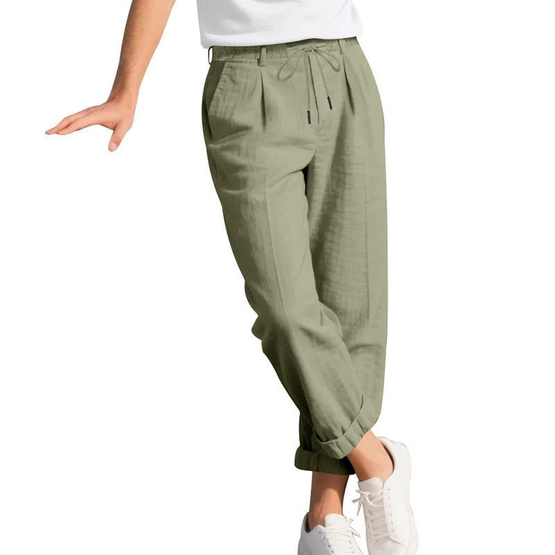 Men's Loose Casual Loose Straight Linen Naples Gurg Breathable Pants Men Clothing Trousers Traf Homme Pantalones Sweatpants