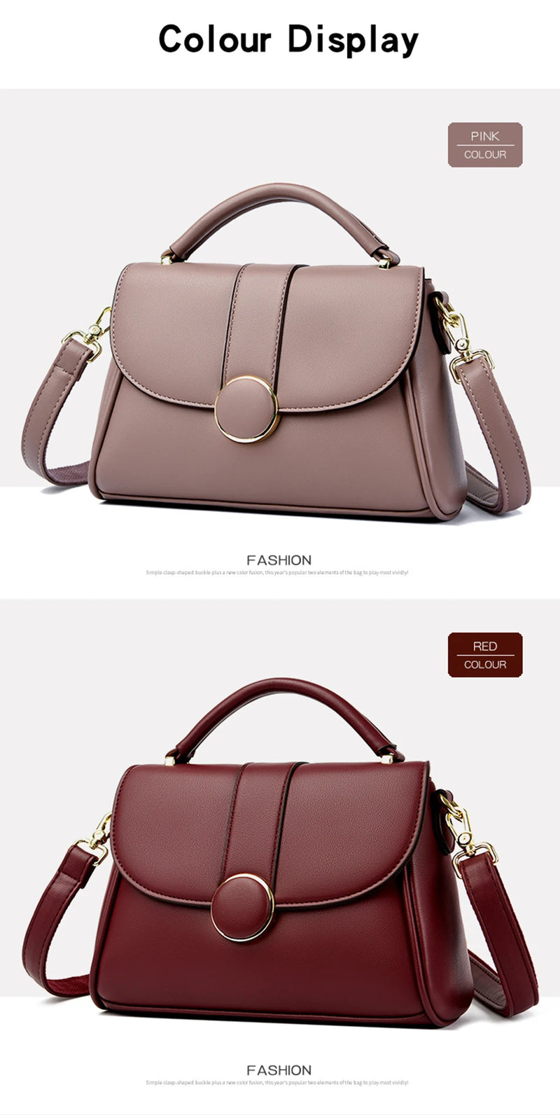 Fashion Solid Color  Women Crossbody Luxury Female Shoulder Designer New Handbag Ladies Tote Sac A Main Feminina