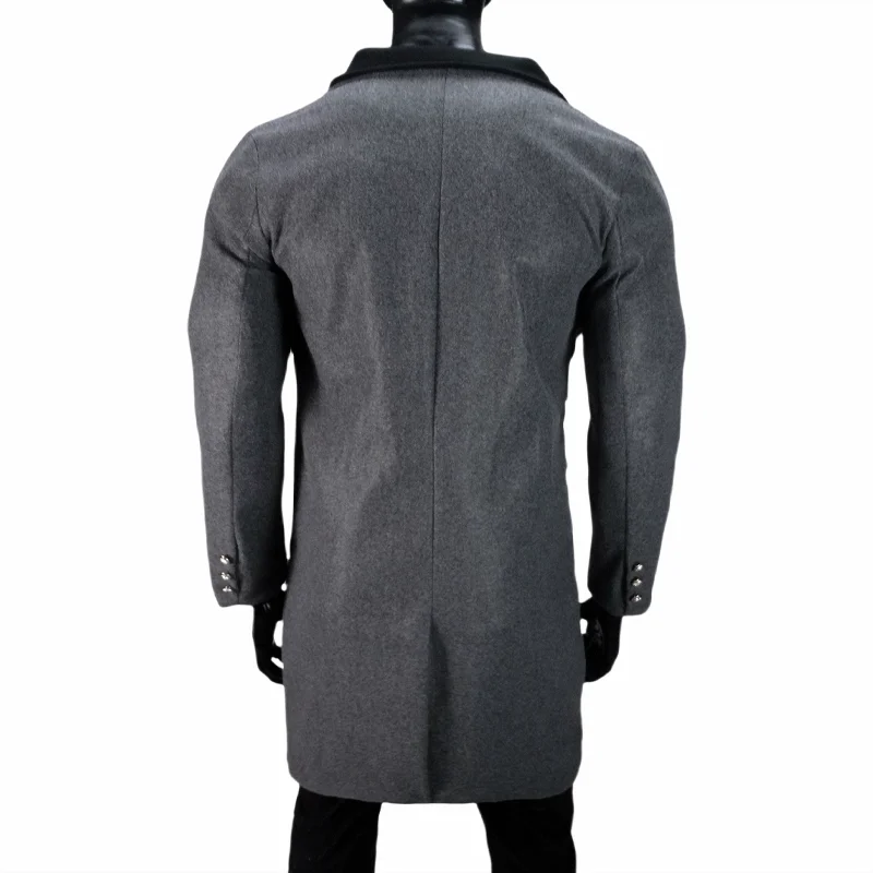 Coat Winter Men's Jackets Warm with Lining Men's Coat  X-Long Double Breasted Trench Multi-Pockets Male Clothing Eu Size M-XXL
