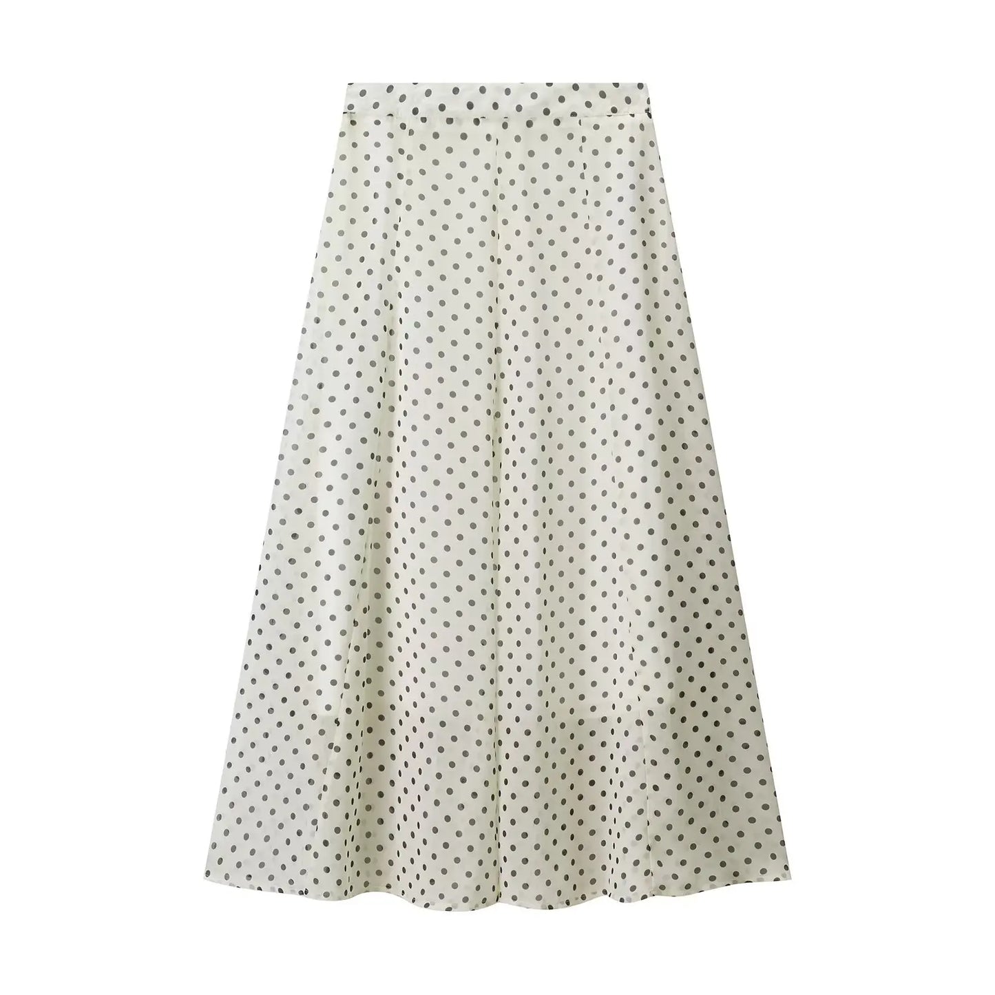 CharmChant Women's Polka Dot Sheer Chiffon Oversized Shirt & Maxi Skirt 2 Piece Set Spring 2026 Retro Elegant Chic Party Outfits
