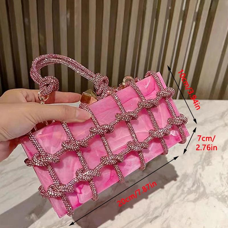 JIOMAY New Design Fashion Purses For Women Luxury Designer Handbags Marbling Evening Clutch Bag Party Versatile Rhinestone Purse - CRAVO ROSE